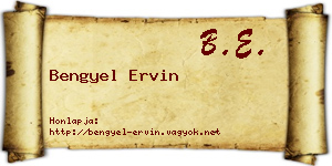 Bengyel Ervin névjegykártya